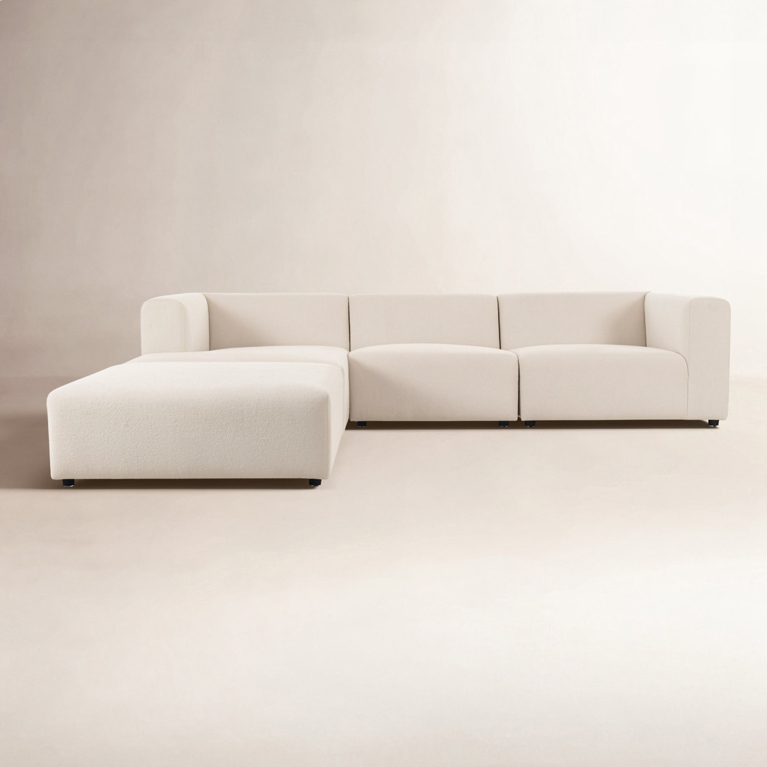 Sectional, Left Hand Facing, Fayette Cloud Polyester Blend