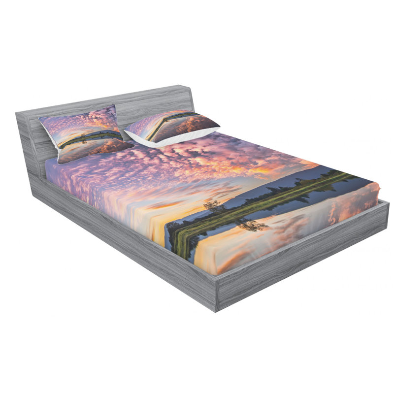 Microfiber Sheet Set, Queen Sheet Set with Fitted Sheet