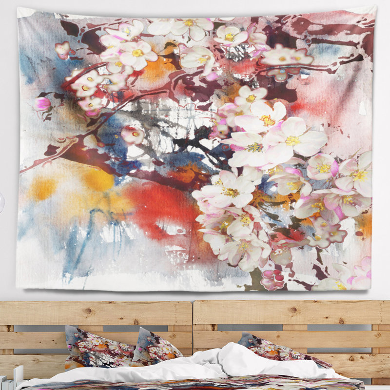 Tapisserie florale florale, H 68 po x l 80 po