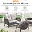 Causeuse de patio en rotin avec coussins Esquer-1502559641