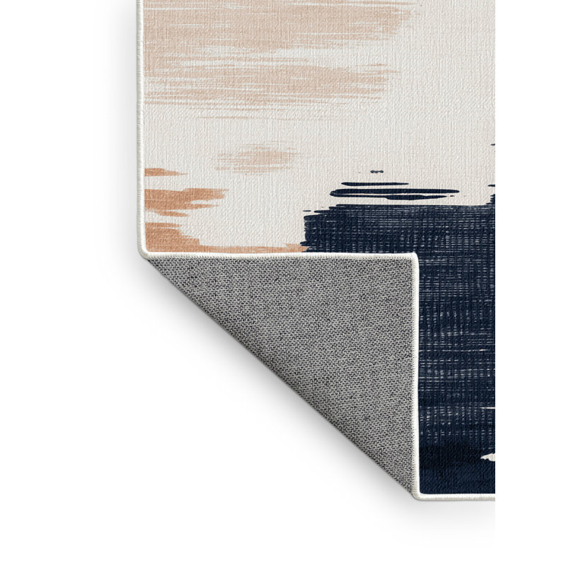 Tapis beige lavable à la machine, Rectangle 4pi x 6 pi