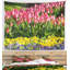 Tapisserie florale tulipe avec fleurs jaunes-28487923
