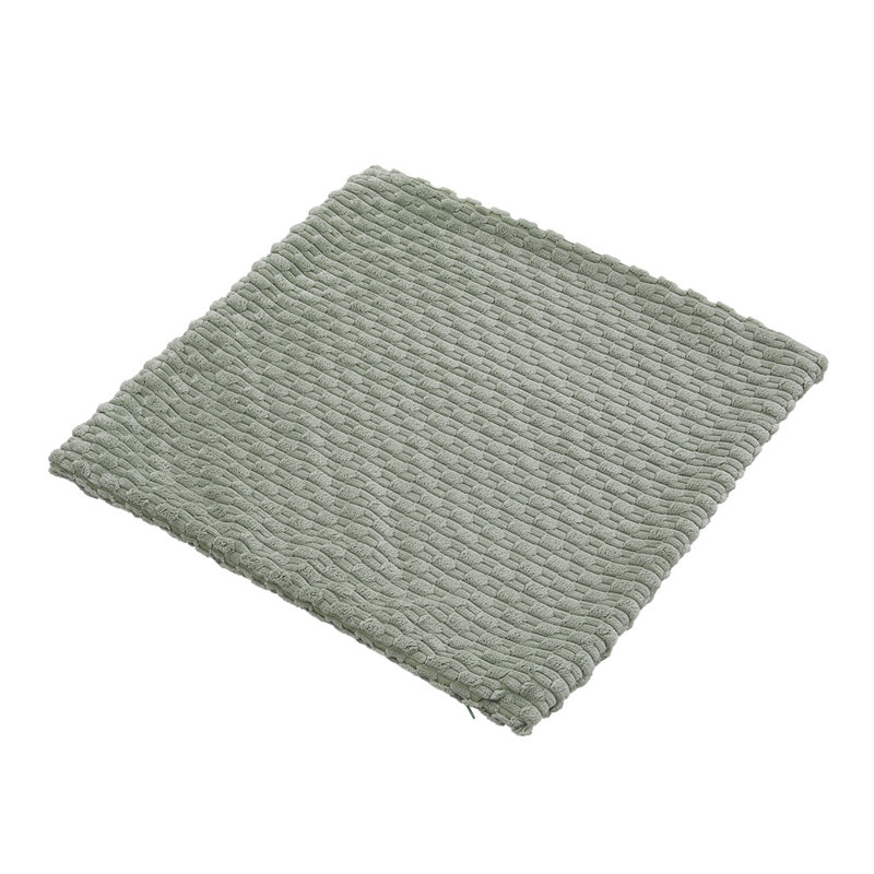 Miachel Cotton Square Cushion, Pea Green