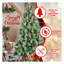Arbre de Noël 8 pi avec 102 pommes de pin - 1858 pointes, branches mixtes en PVC et en aiguilles dures, structure à charnières pour une installation facile, support en métal robuste - arbre de Noël réaliste-2082729875
