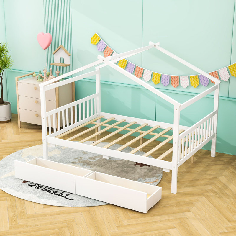Shawsville Daybed with 2 Big Drawers, Gray, Twin