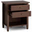 Table de chevet transitionnelle en bois massif Warm Brown-158605264