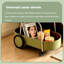 Chariot de service 34,25 po en cuir vert et acier inoxydable