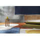 Crowe Handmade Wool Dark Blue Performance  Area Rug