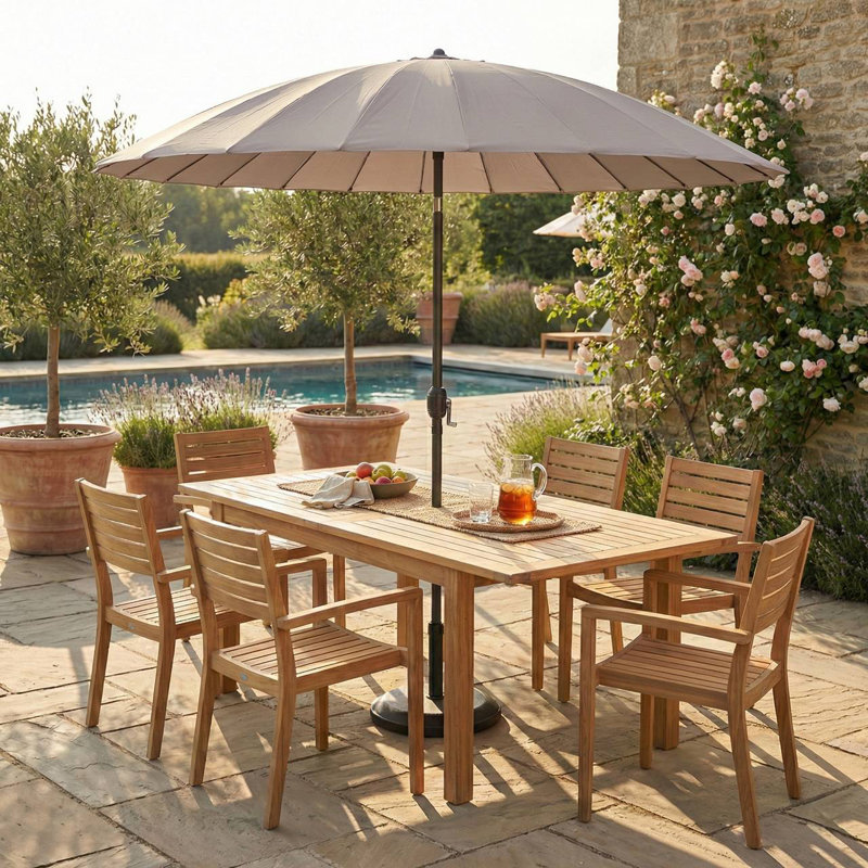 Brooklyn 325cm Tilt Market Parasol, Taupe