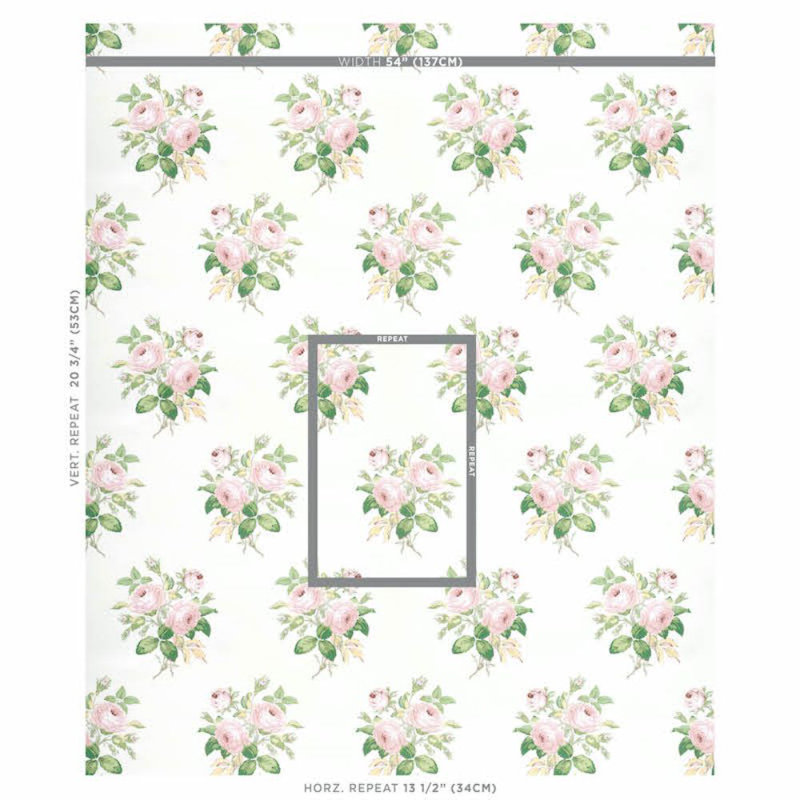 Papier peint rose Loudon, Rougir