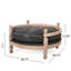 Lit pour animal de compagnie contemporain, moyen, l 28,27 x P 15,27 po, revêtement, garniture cloutée, 100% gris anthracite