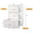 Night Stand With 3 Drawers For Bedroom, Bedside Table With Wooden Top, Sturdy Steel Frame End Table, Small Dresser For Bedroom, Living Room-1474940502-1458148490