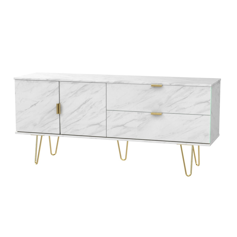 Fully Assembled Petersville 2- Drawer 2 - Door Cabinet Accent Chest