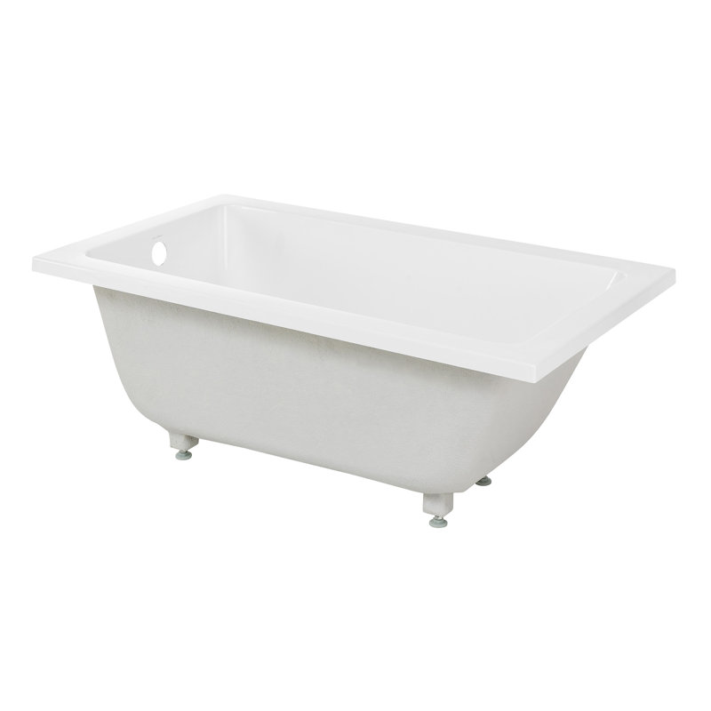 Voltaire 48" x 32" Reversible Drain Drop-In Bathtub, Glossy White