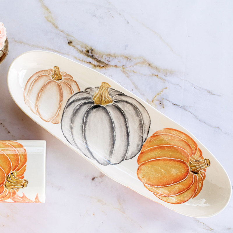 Pumpkins Earthenware Platter
