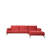 Velvet L-Shaped Sectional Right Hand Facing