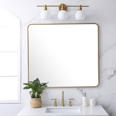Sabine Metal Rounded Rectangle Wall Mirror