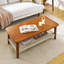 Table basse Mid-Century avec tablette tissée