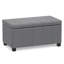 Banc de rangement avec repose-pieds de rangement rectangulaire en cuir végétalien et rembourré avec mousse à haute densité Amelia-18102860