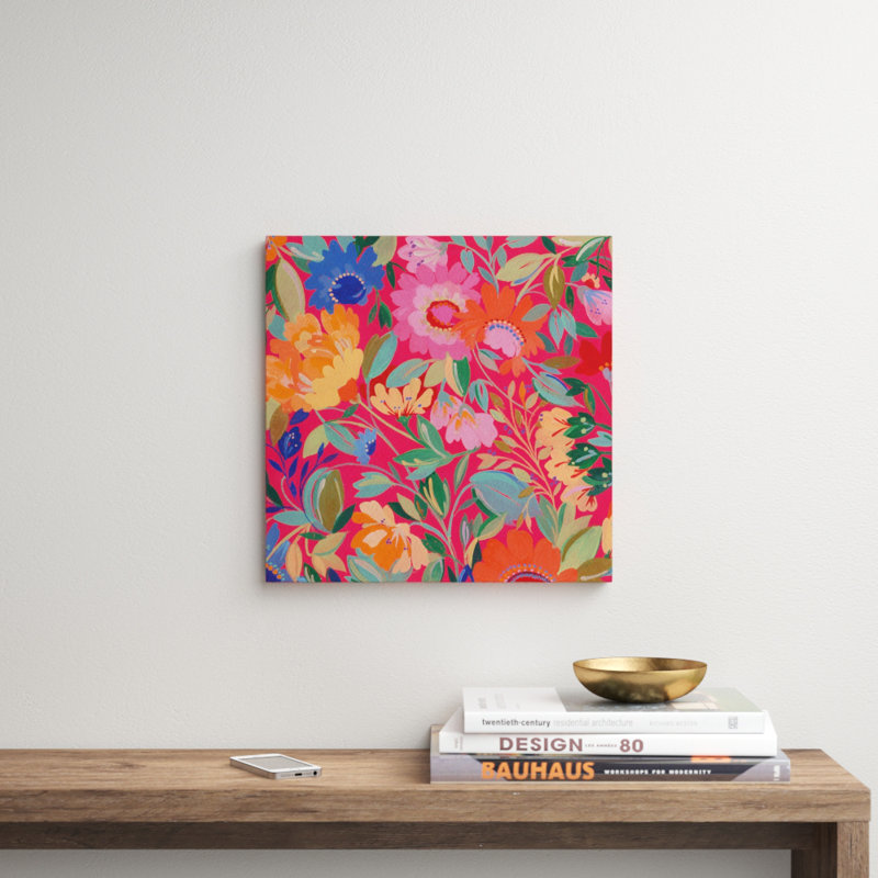 "Jardin mexicain" par Kim Parker - reproduction d'art sur toile tendue, H 18 po x l 18 po x P 1,5 po