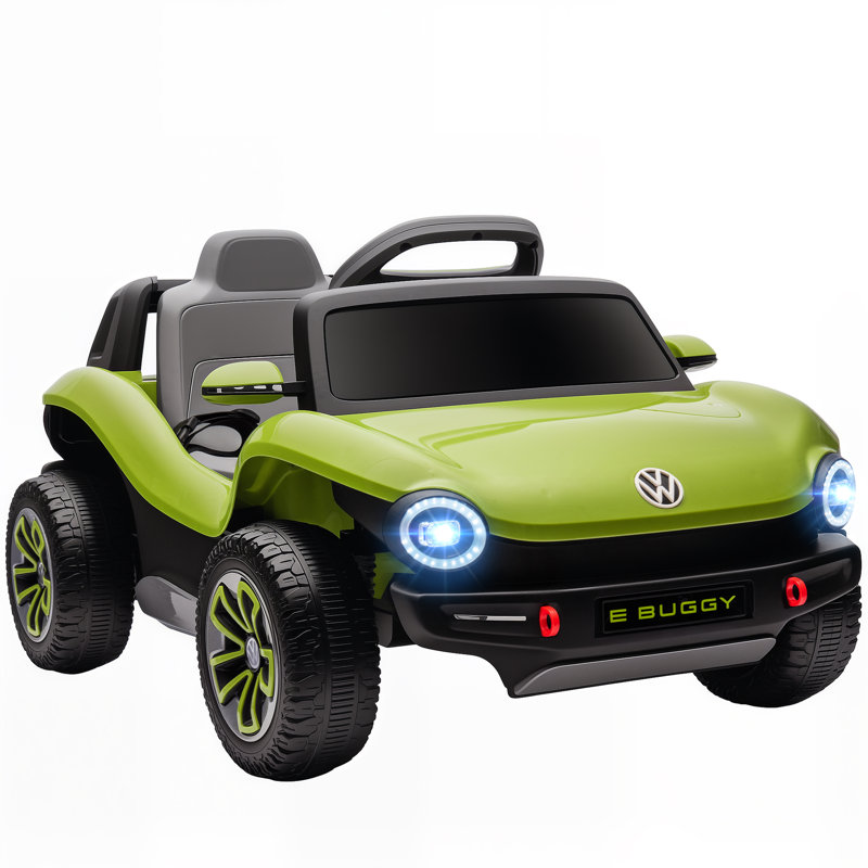 AIYAPLAY Volkswagen E-Buggy Licensed Electric Car for Kids 12V USB Green