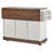 55.5" Farmhouse Kitchen Island with Drop Leaf, Kitchen Storage Island with Barn Door, Power Outlet, Rolling Kitchen Cart on Wheels with Spice Rack, for Home, Kitchen, Dining Room, White-1383924255