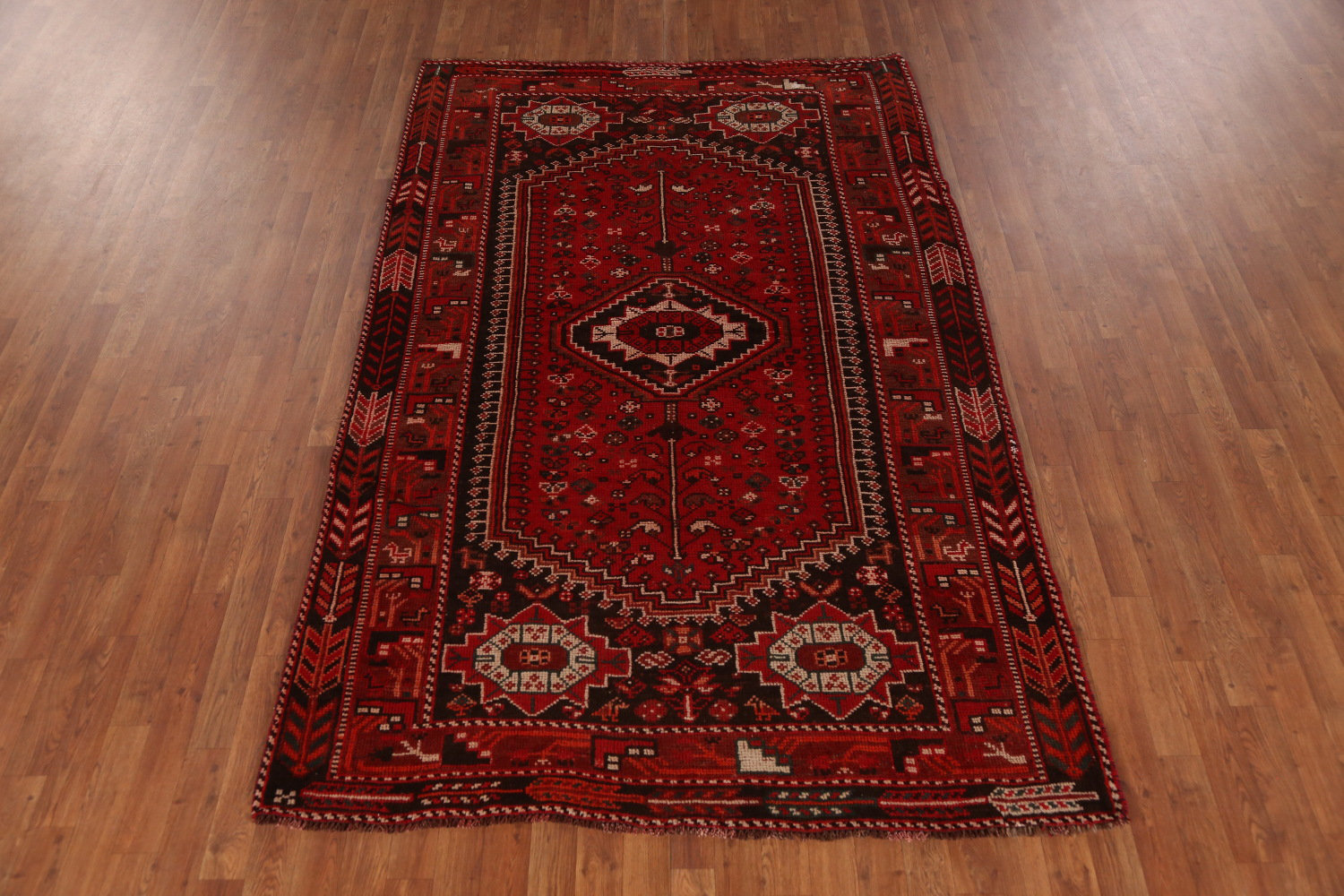 Isabelline Handmade Red Traditional Area Rug 5x8 | Wayfair