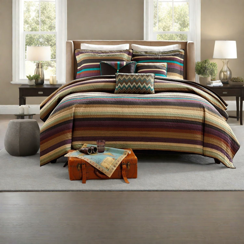 Reversible Bedding Sets Cotton Fill Full Queen Rustic Modern Home