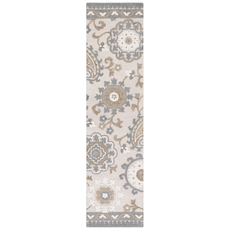 Eneo Hand Tufted Wool Geometric Rug, Runner 2'3" x 9'