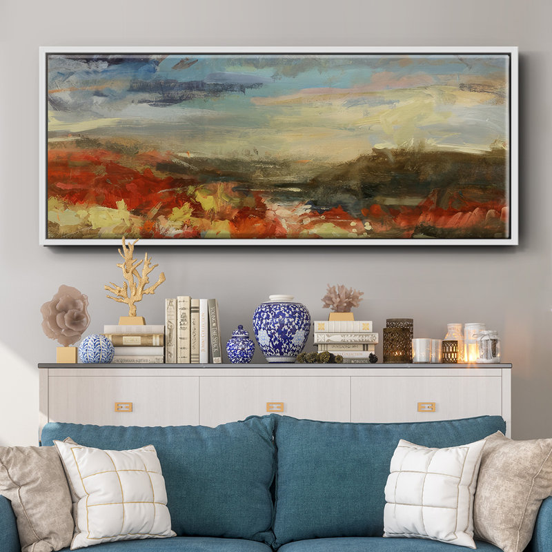 Landscape Study - Toile encadrée, Blanc, H 24 po x l 60 po x P 1,5 po