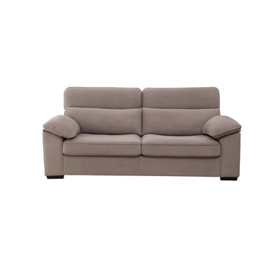 Saahirah Modern Faux Leather Sofa Bed - Convertible Pull-Out Sleeper Couch with Memory Foam Mattress, Compact Design for Small Spaces