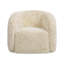 Fauteuil d'appoint pivotant en fourrure pivotante 33 po Zenaida