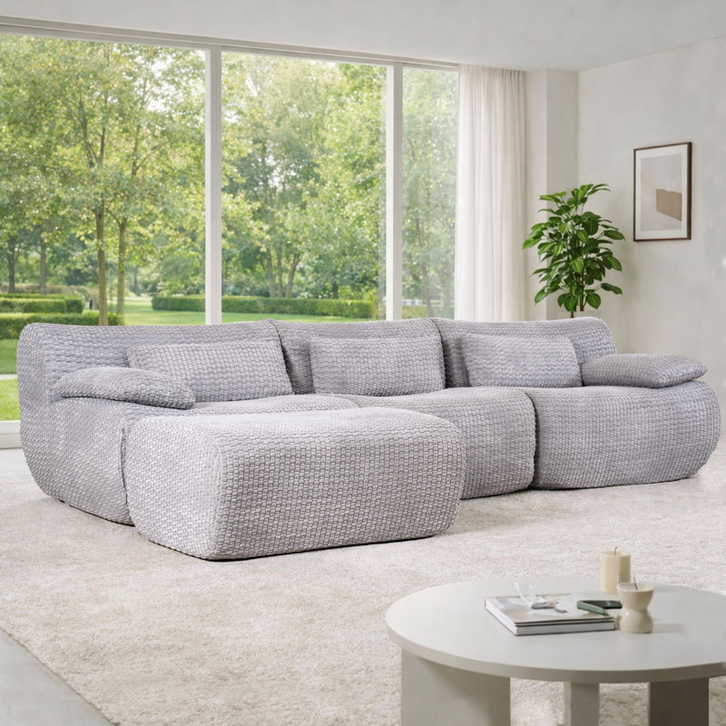 MIMO Oversized 2-Seat Modular Sectional Sofa, 3-Seat