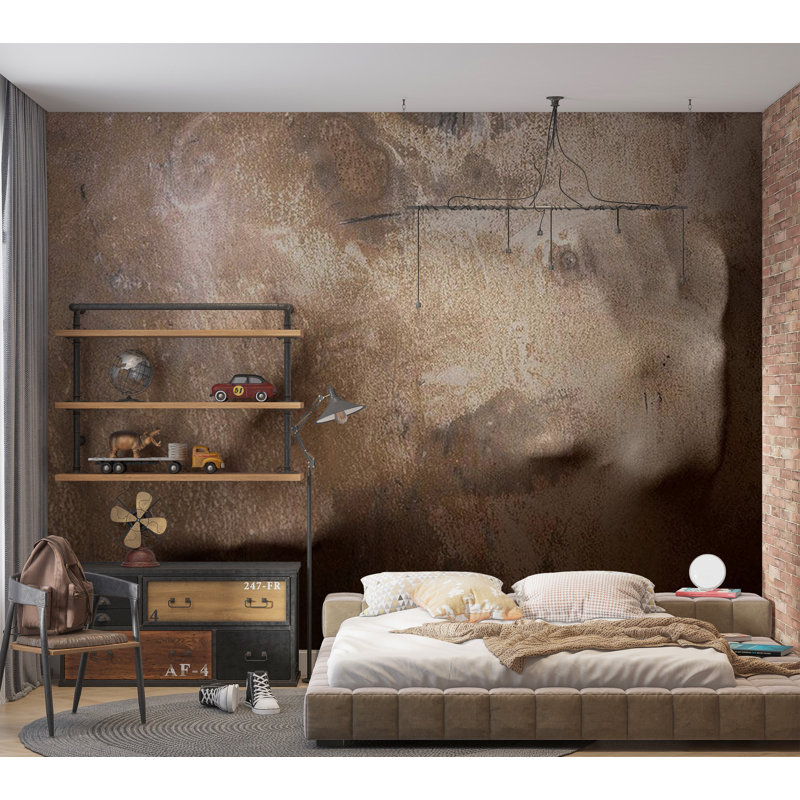 Ammie Abstract Wall Mural, Beige, 96" L x 137" W