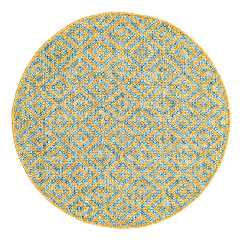 Jill Zarin Costa Rica Outdoor Rug, Round 3'1"