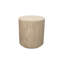 Table de bout ronde 20 po en bois massif naturel vieilli