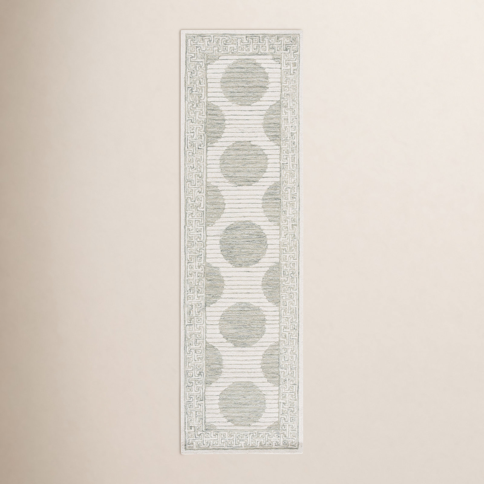 Hand-Tufted Geometric Wool Rug, Runner 2'3" x 8'