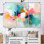 Minimalisme abstrait dans des tons roses et bleus III - ensemble d'art mural minimalisme-107212808-107212810