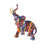 Elephant With Trunk Up Colourful Modern Resin Statue - Berdan Unique Modern Home Décor, 8"x4"x 10"H