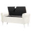 Banc de rangement à dessus rabattable avec repose-pieds en velours Dritarastra-18634528