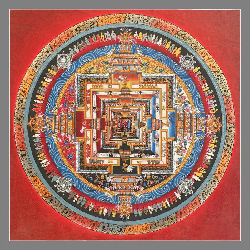 Kalachakra Mandala Thangka (Thangka sans brocart)