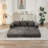 Comfy Convertible Folding Mattress Couch, Floor Sofa Bed, Chenille Floor Sofa With Armrest, Floor Sofa Lounge Couch For Living Room Bedroom Lounge Studio-Gray-1626380165