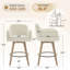 Tabourets de bar pivotants en chenille avec accoudoirs-382132036