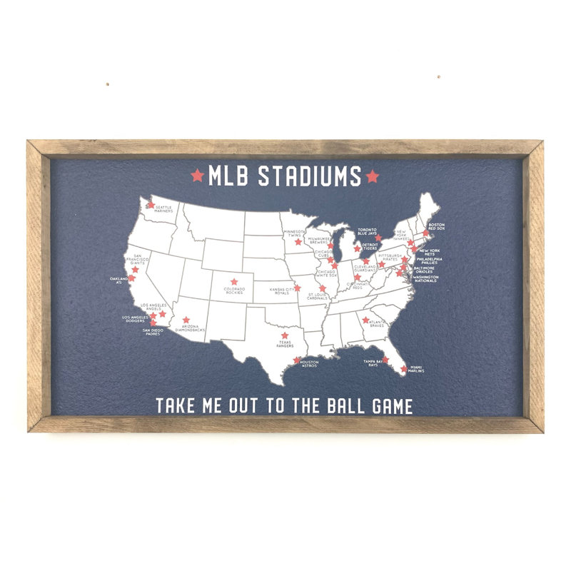Mlb States Pinboard, Bleu, H 24 po x l 36 po