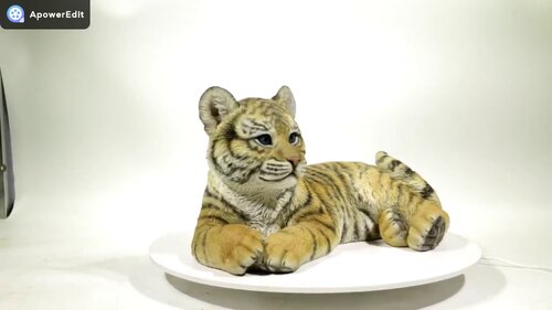 Hi-Line Gift Sitting White Tiger CUB Statue