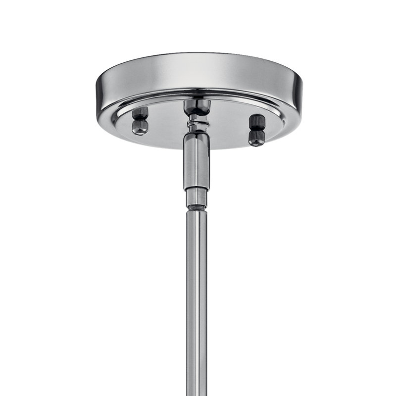 Moten 1 - Light Single Pendant, Clear Glass, 15.19" H x 10.5" W x 10.5" D, Chrome