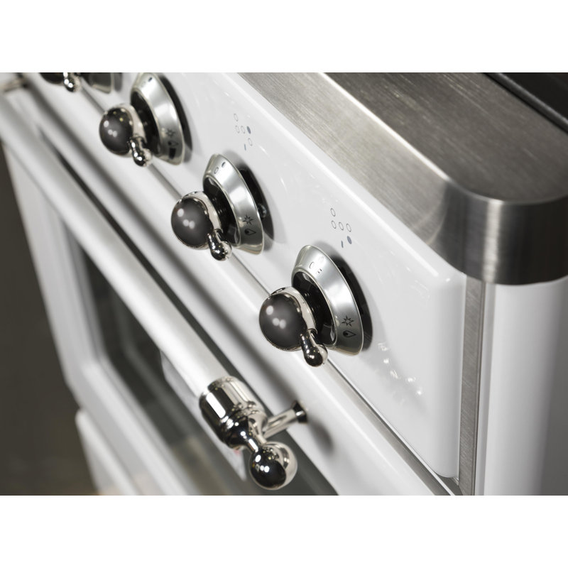 Majestic II 30" 2.3 cu. ft. Freestanding Dual Fuel Range, Liquid Propane, White/Brass