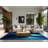 Soft Plush Fairborn Golden Gate Bridge Modern & Contemporary Geometric Area Rug in Blue – Navy Binding-28298540