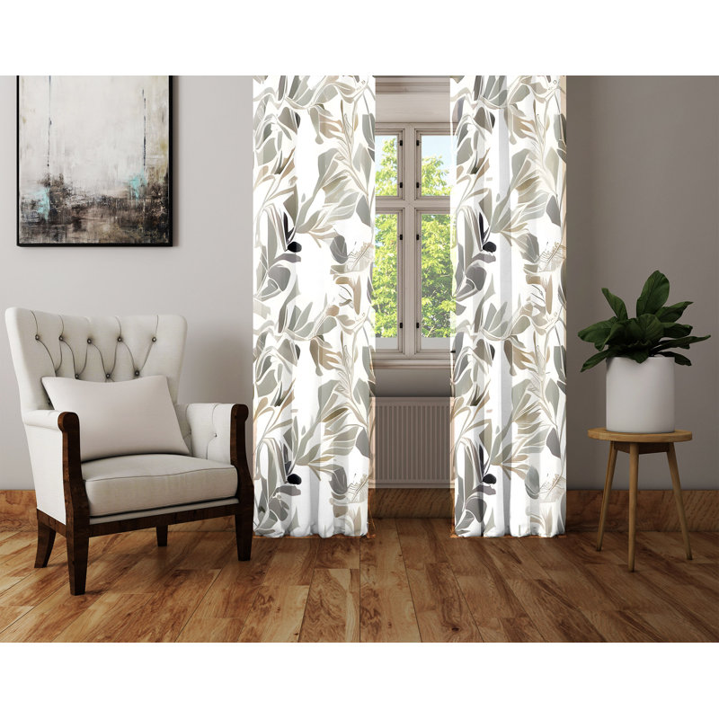 Rideau en polyester Breac, L 20 po x L 61 po