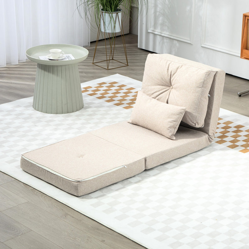 Espace de vie de la chaise à bascule: réglable, pliable, lin beige